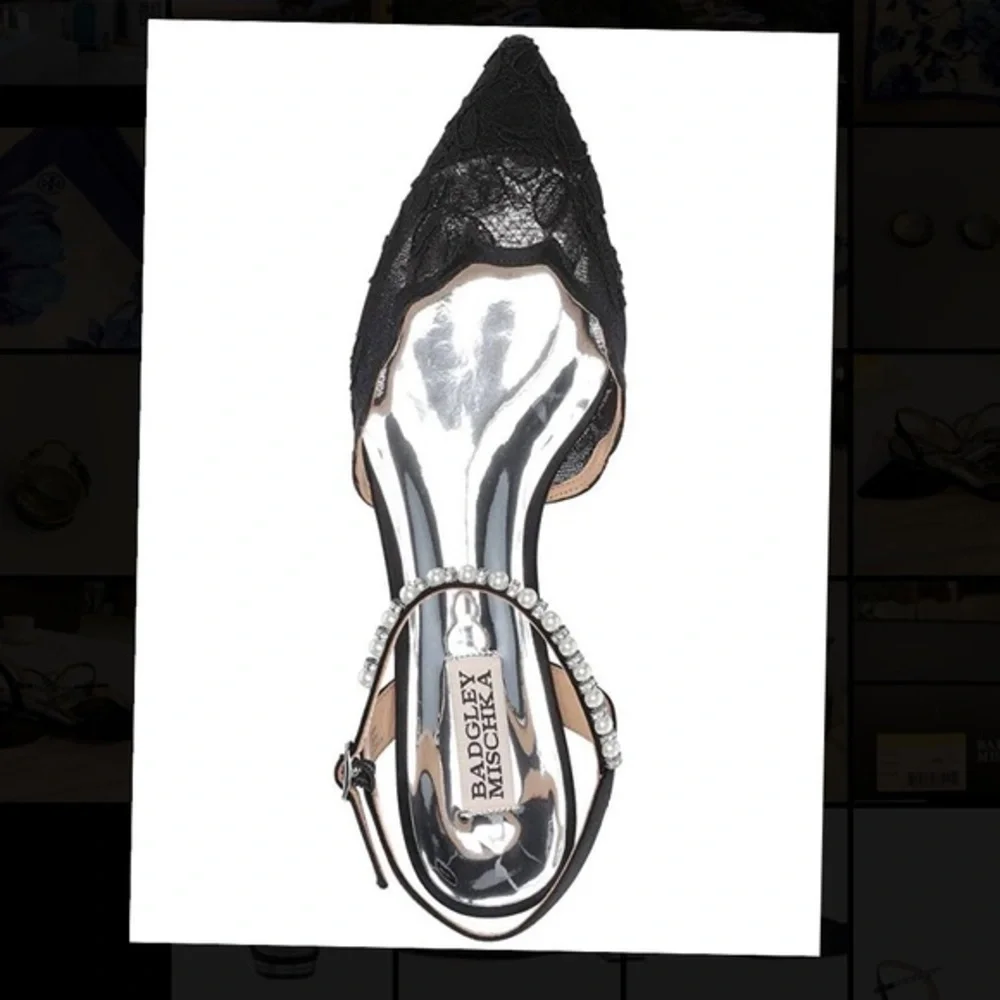 Badgley Mischka Lennon Embellished Skimmer Flat